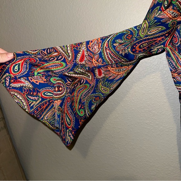 Lauren Ralph Lauren Paisley Printed Pintuck Blouse - Picture 5 of 6